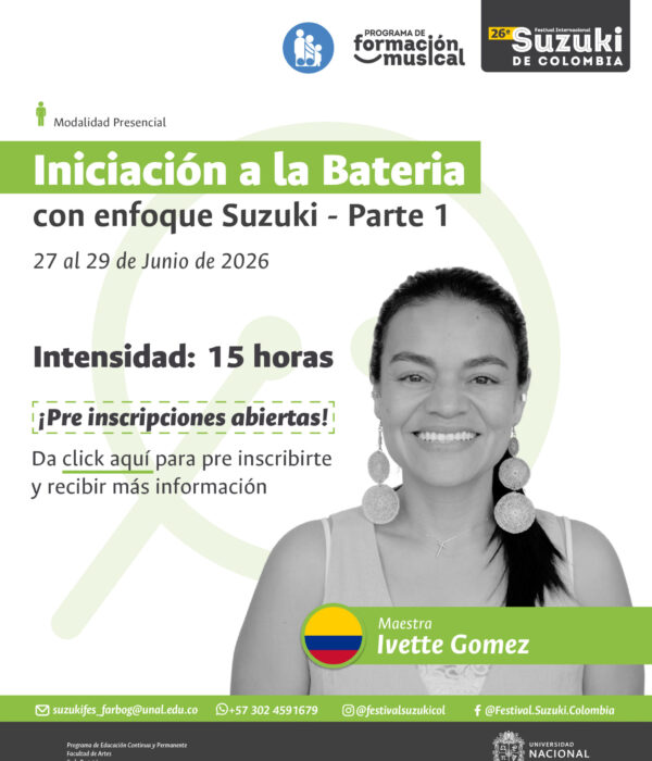 curso iniciación batería suzuki sin precio 2026 10
